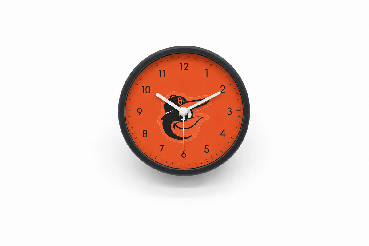 Baltimore Orioles Matte Clock