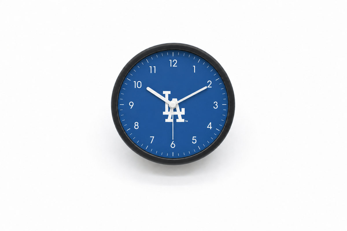 Los Angeles Dodgers Matte Clock