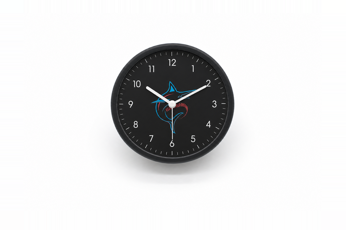 Miami Marlins Matte Clock