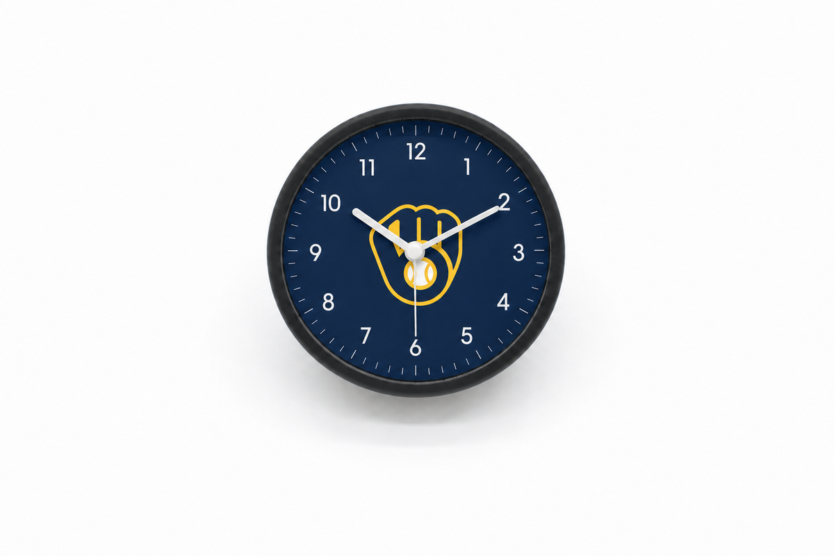 Milwaukee Brewers Matte Clock