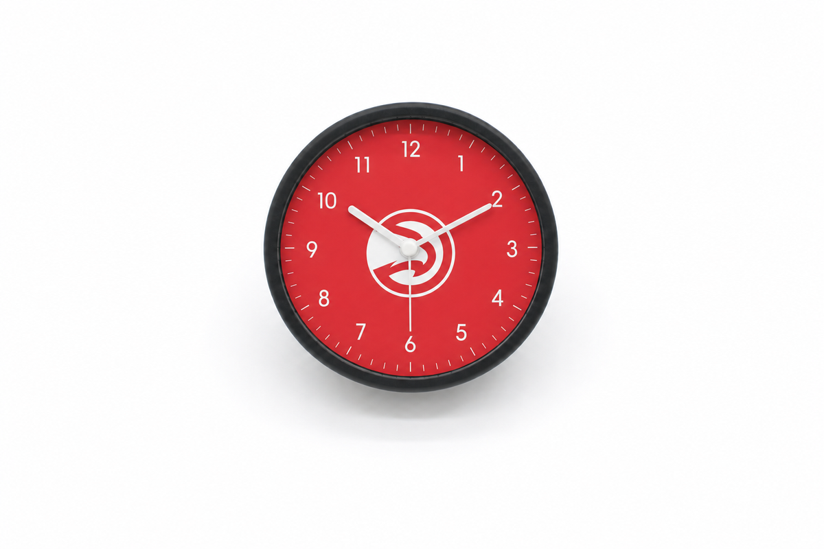 Atlanta Hawks Matte Clock
