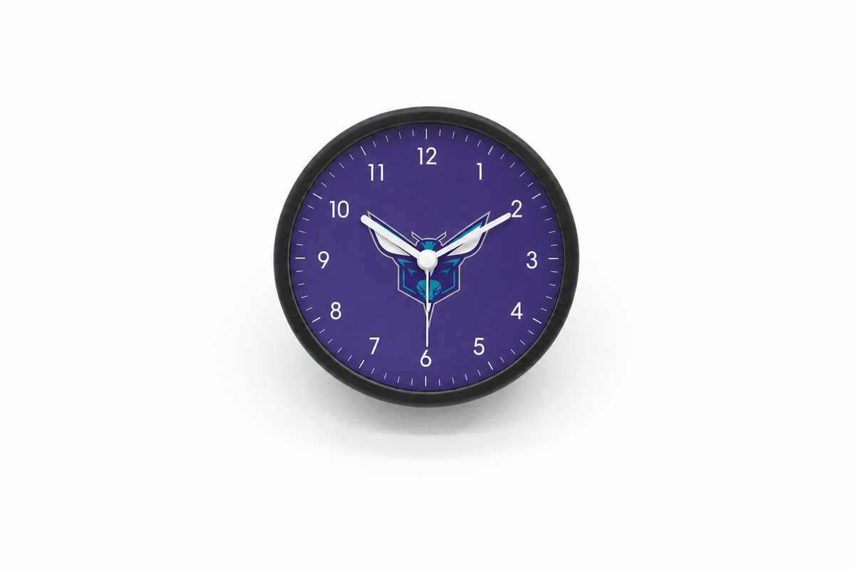 Charlotte Hornets Matte Clock