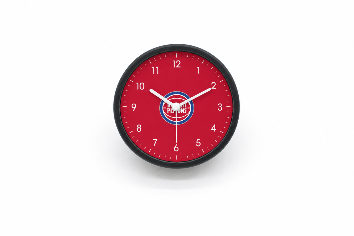 Detroit Pistons Matte Clock