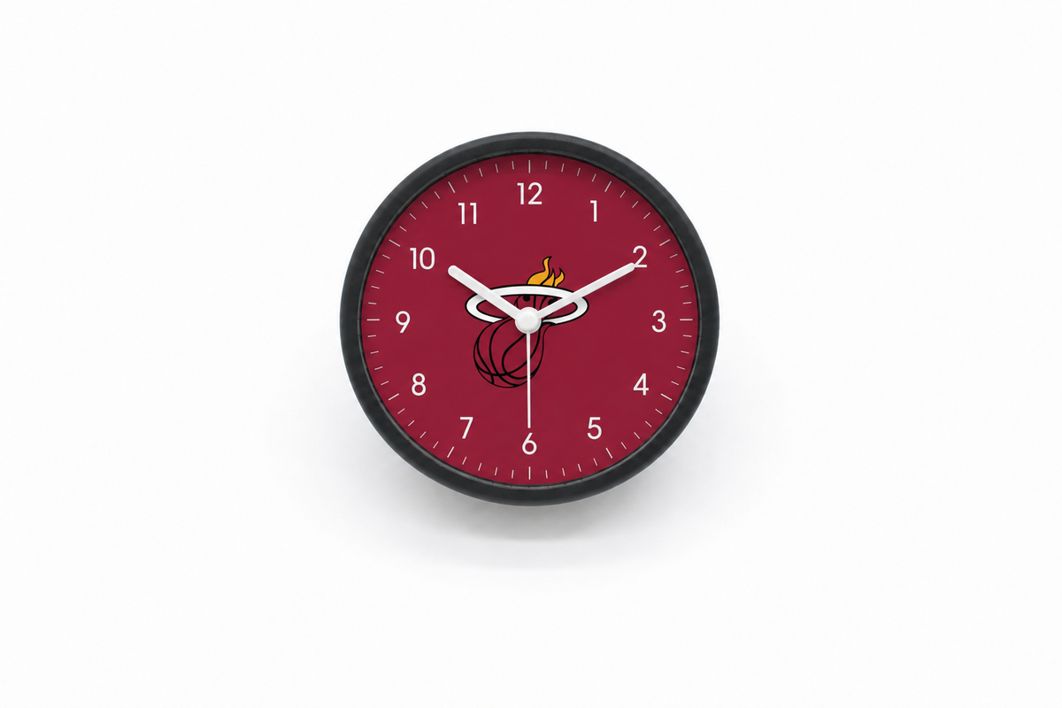 Miami Heat Matte Clock