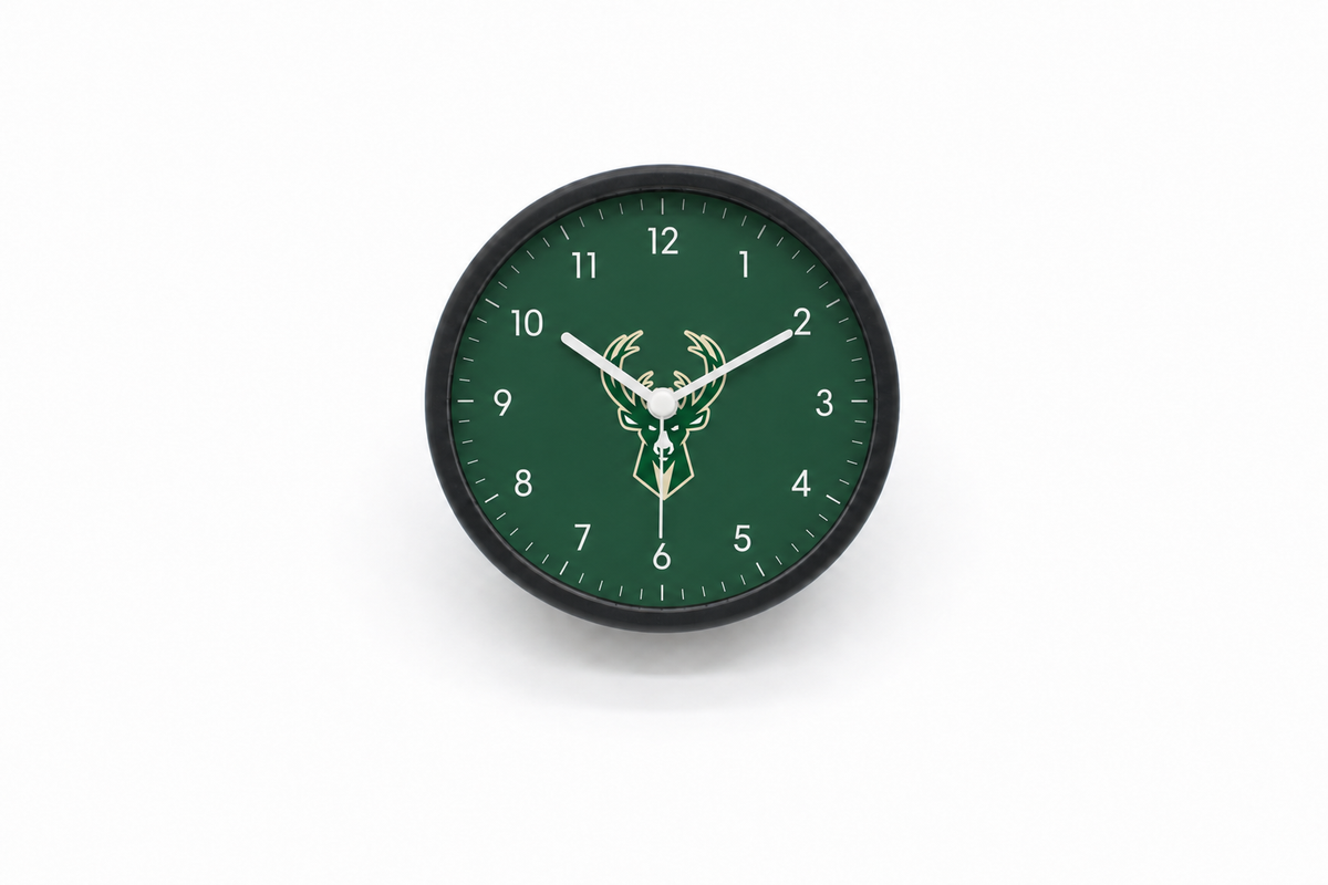 Milwaukee Bucks Matte Clock