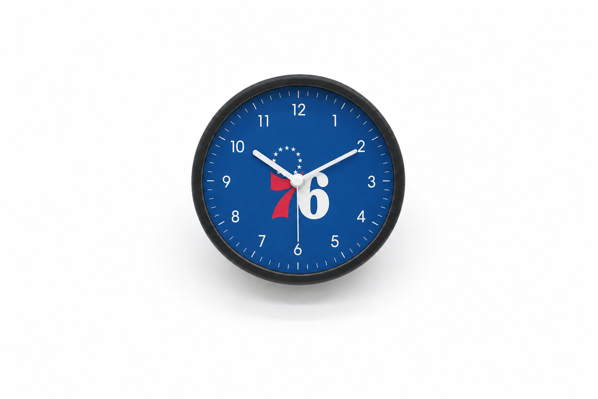 Philadelphia 76ers Matte Clock