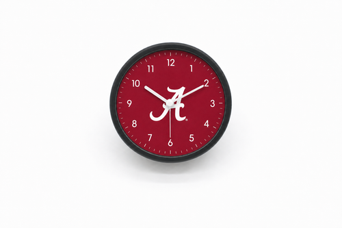 Alabama Crimson Tide bedside clock with red face