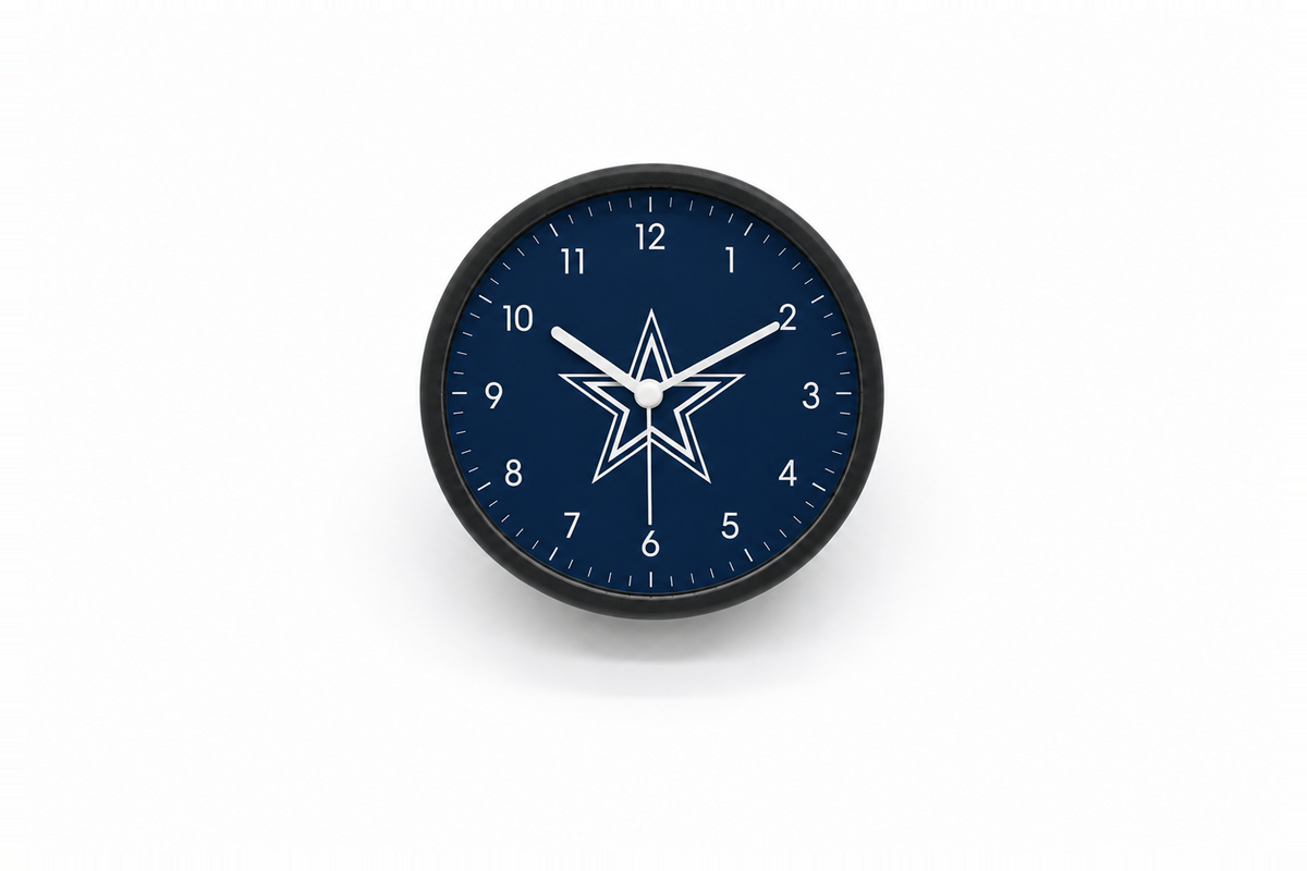 Dallas Cowboys Matte Clock