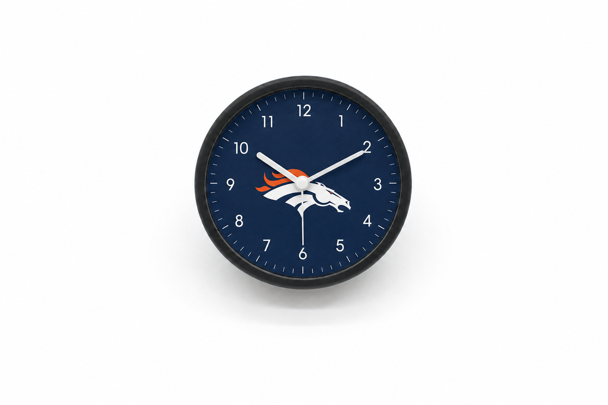 Denver Broncos Matte Clock