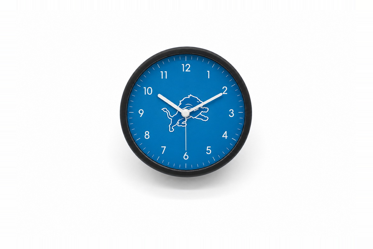 Detroit Lions Matte Clock