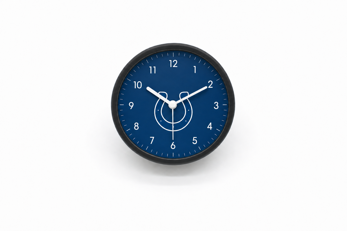 Indianapolis Colts Matte Clock