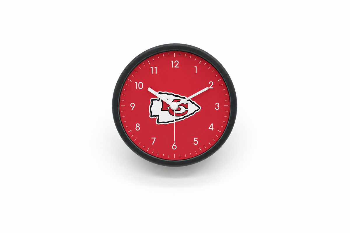 Kansas City Chiefs Matte Clock