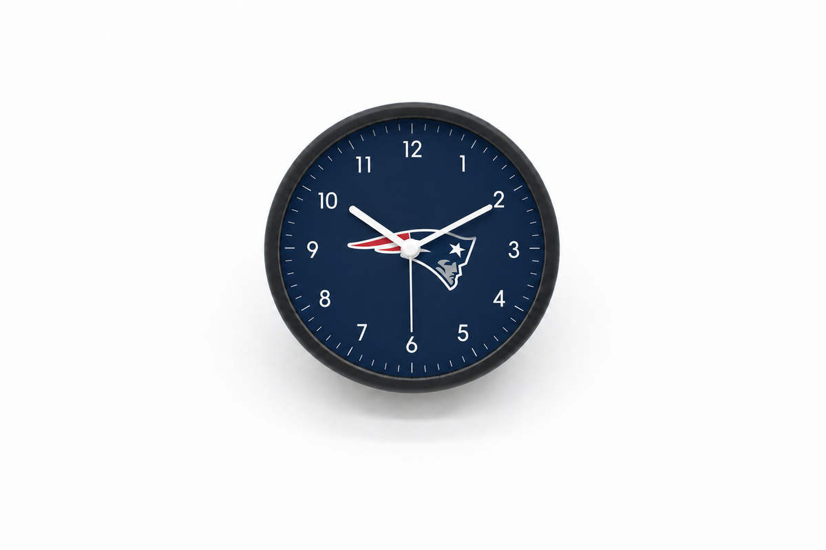 New England Patriots Matte Clock