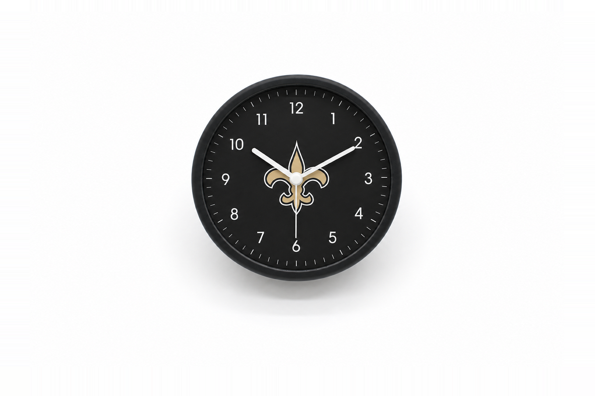 New Orleans Saints Matte Clock