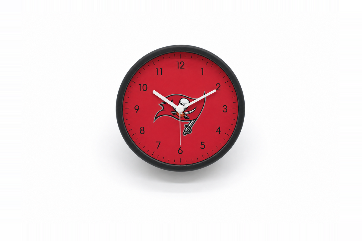 Tampa Bay Buccaneers Matte Clock