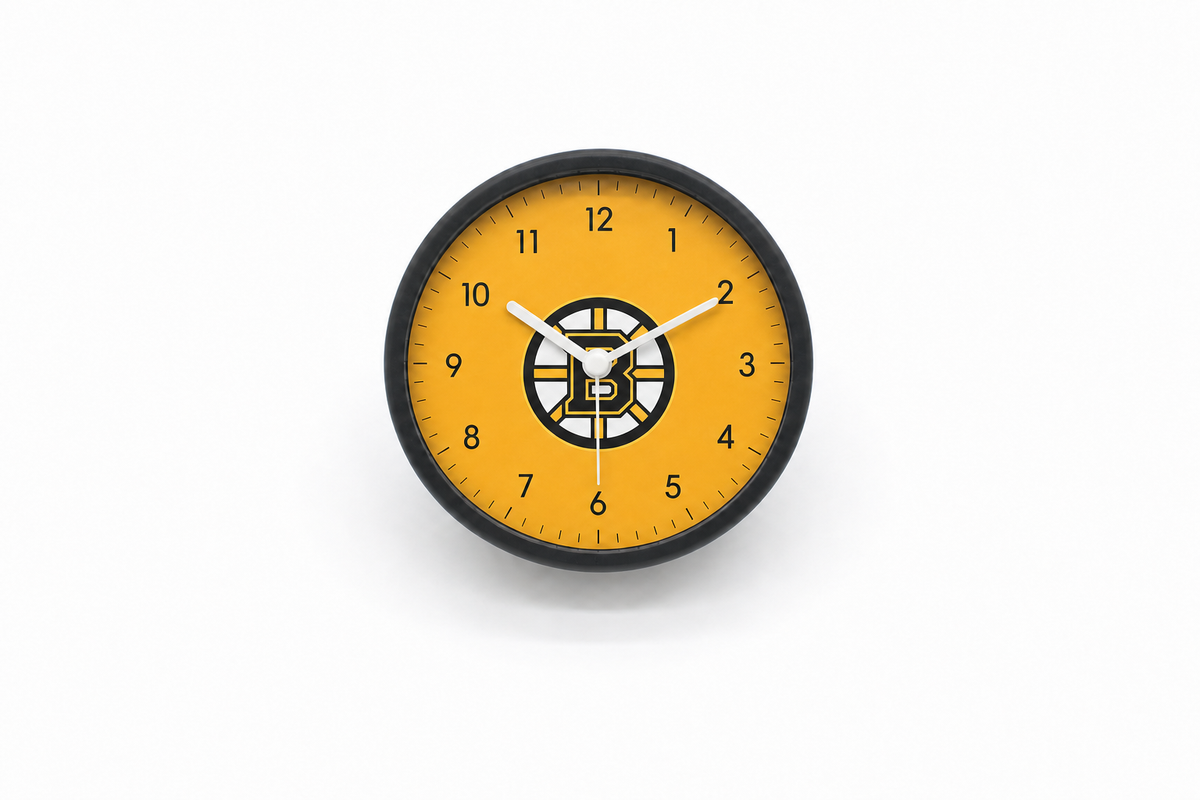 Boston Bruins Matte Clock