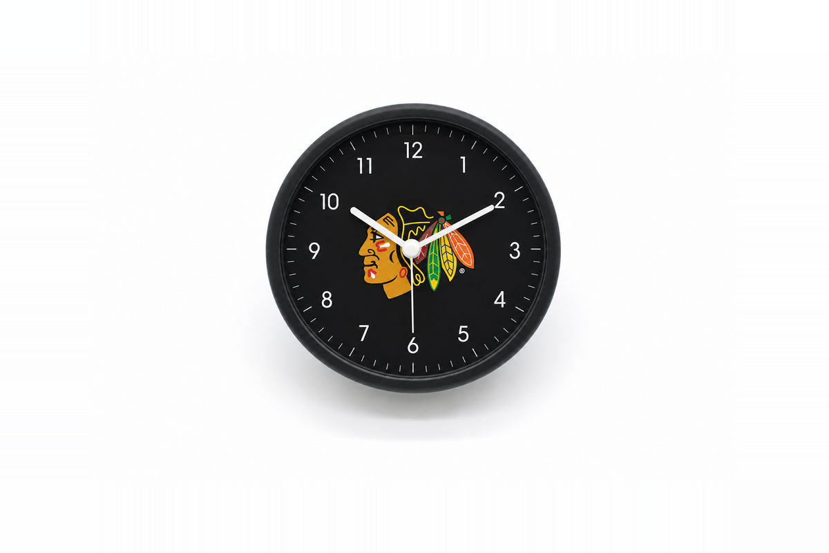 Chicago Blackhawks Matte Clock