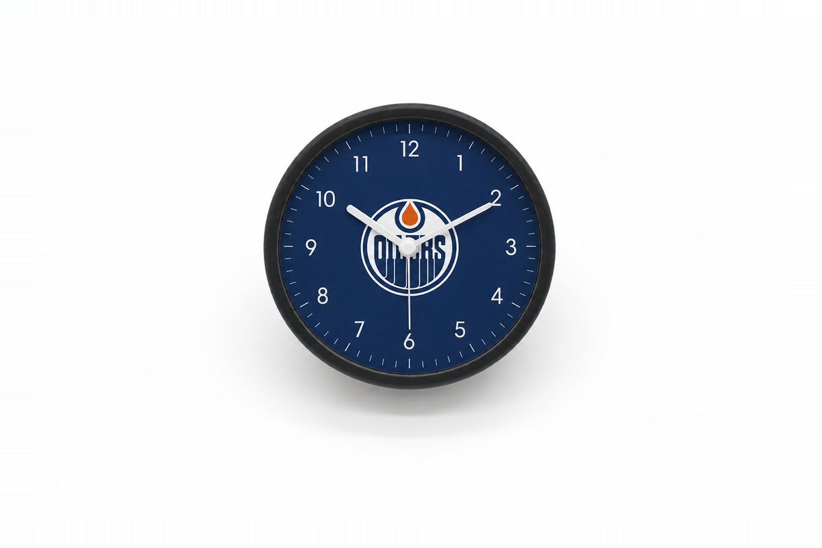 Edmonton Oilers Matte Clock