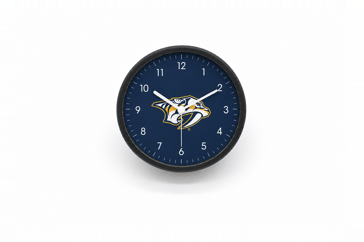 Nashville Predators Matte Clock