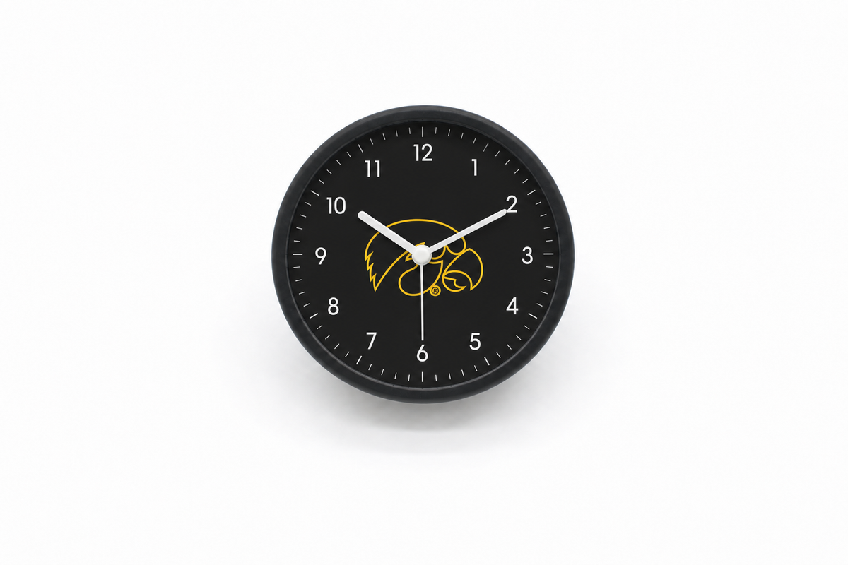 Iowa Hawkeyes Bedside Clock
