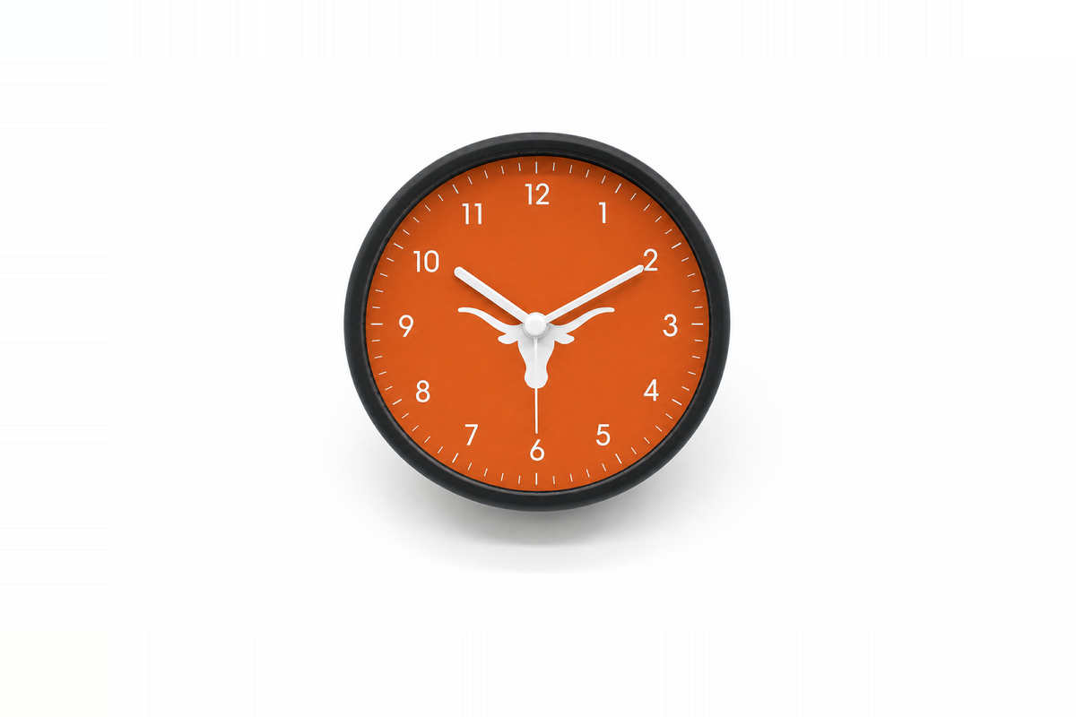 Texas Longhorns Bedside Clock