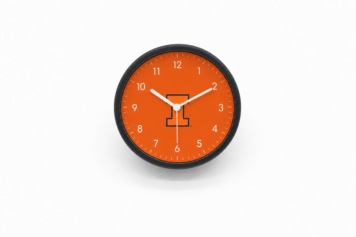 Illinois Fighting Illini Bedside Clock