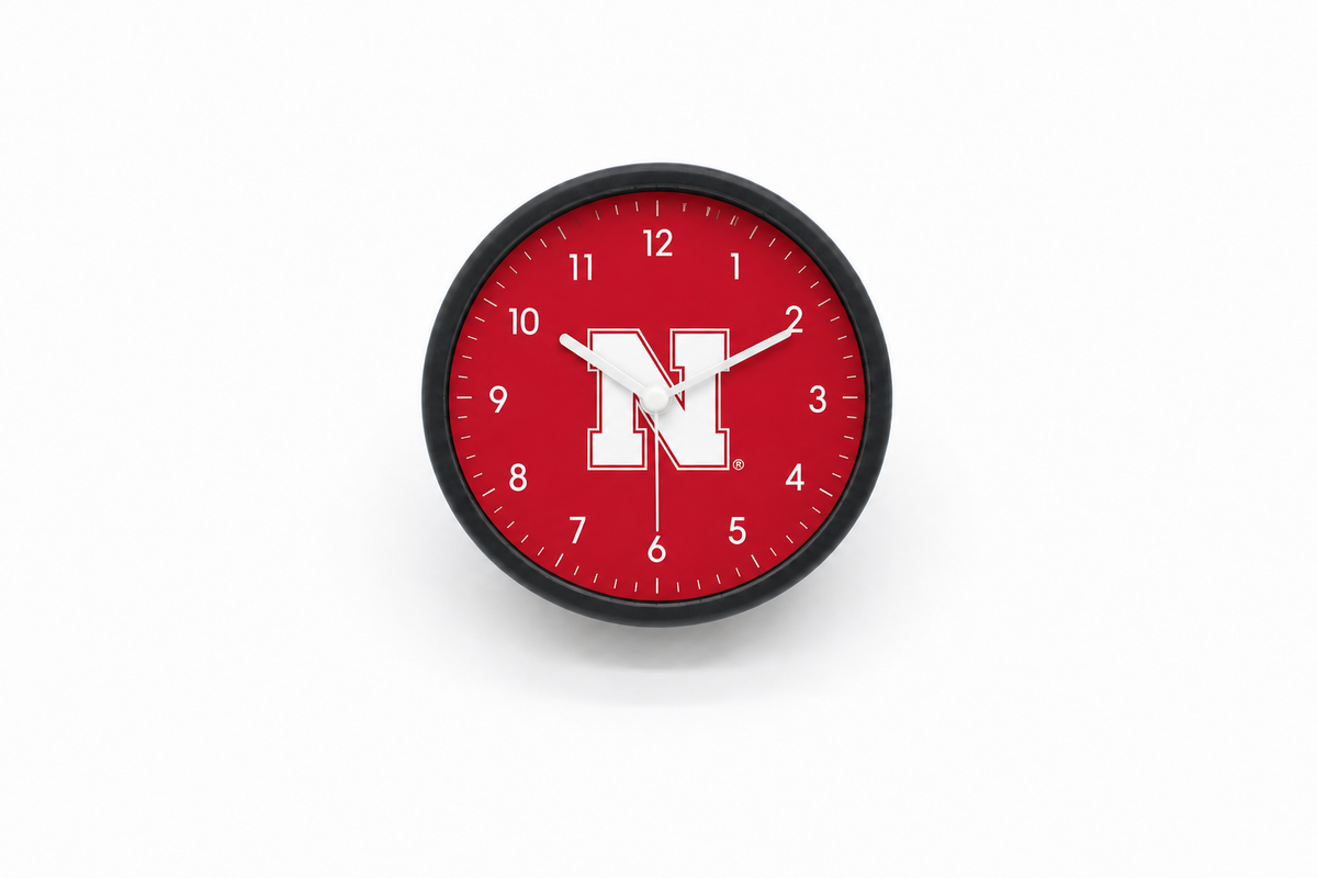 Nebraska Cornhuskers Bedside Clock