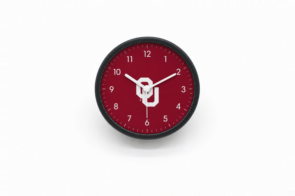 Oklahoma Sooners Bedside Clock