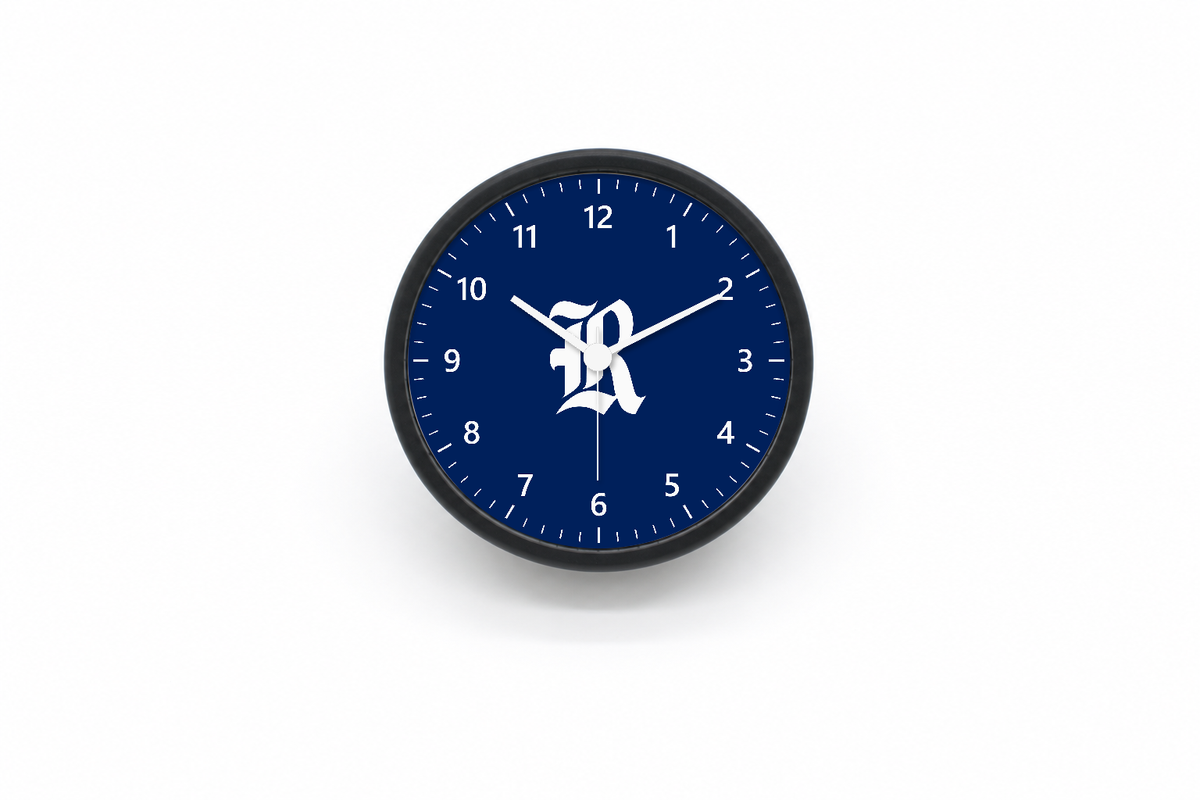 Rice Owls bedside clock with navy face