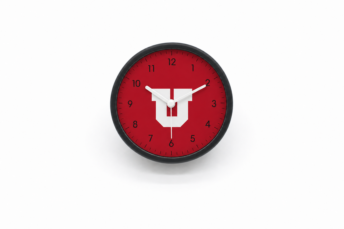 Utah Utes Bedside Clock