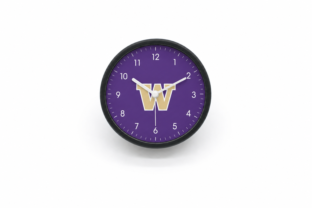 Washington Huskies Bedside Clock