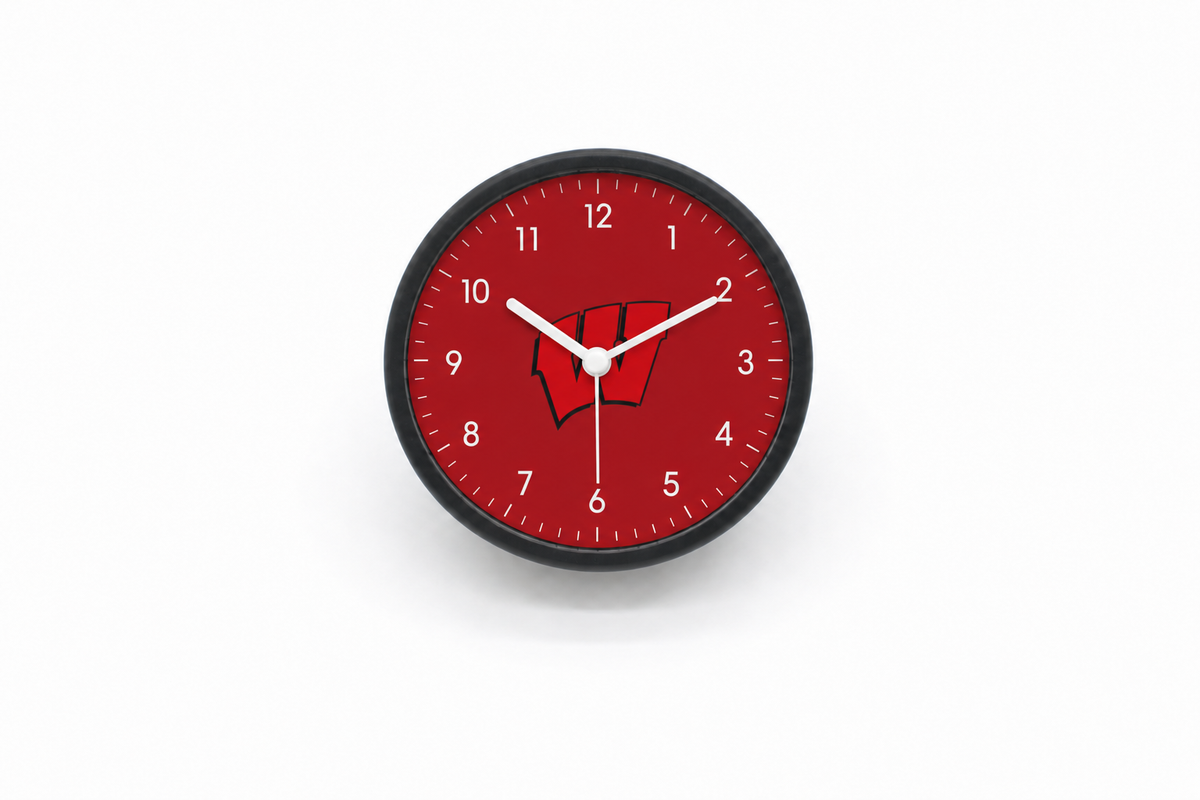 Wisconsin Badgers Bedside Clock