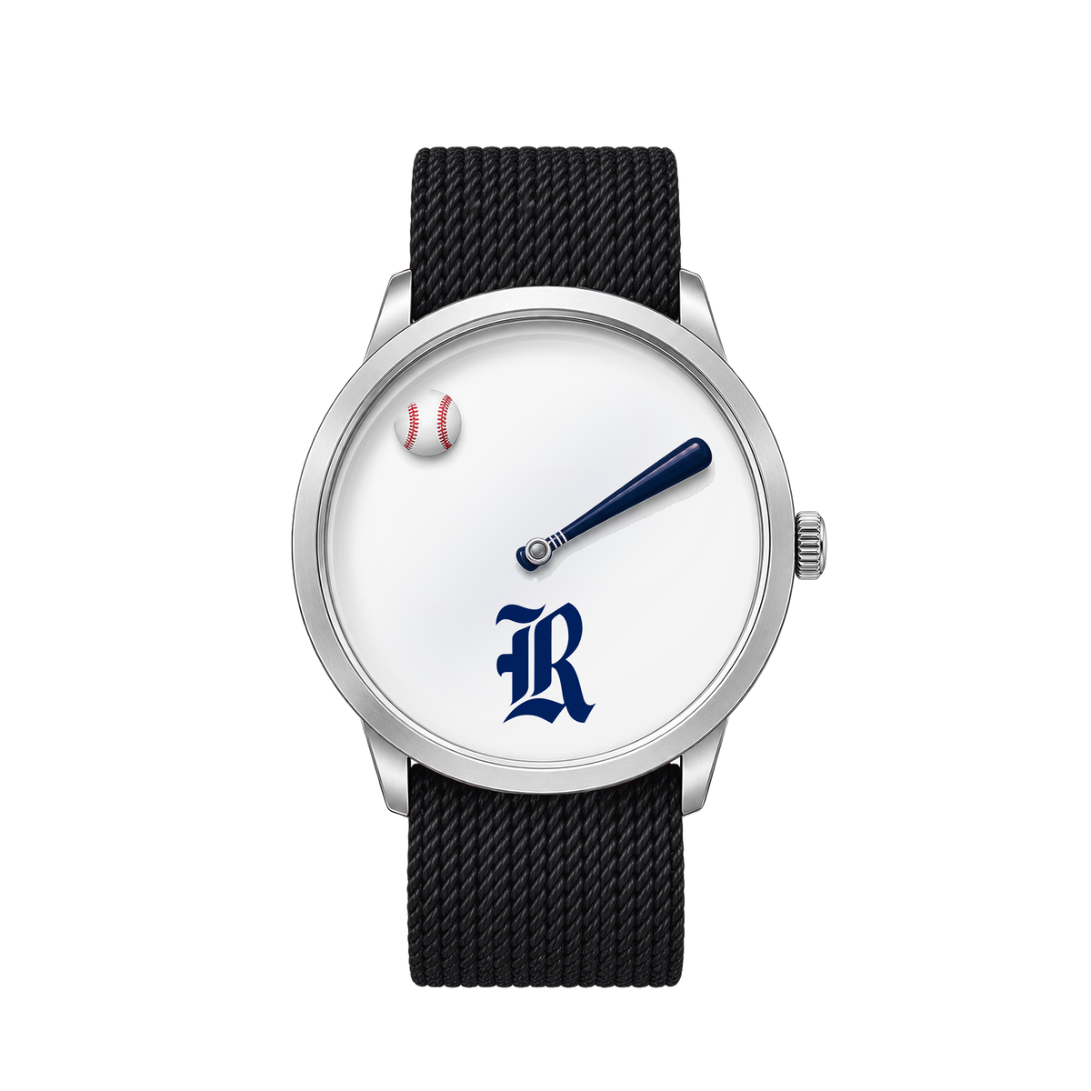 Rice Owls Baseball Watch with black nylon band