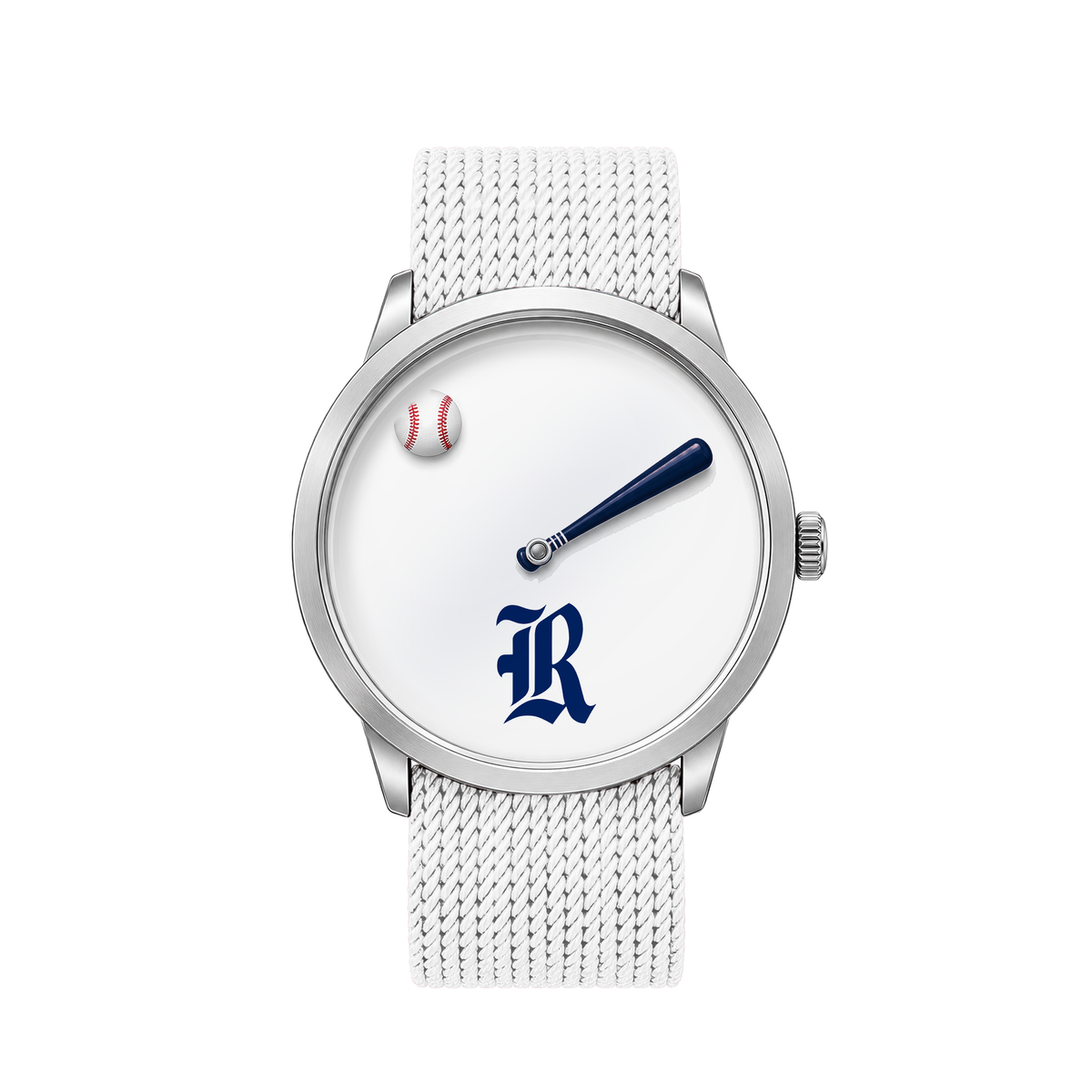 Rice Owls Baseball Watch with white nylon band