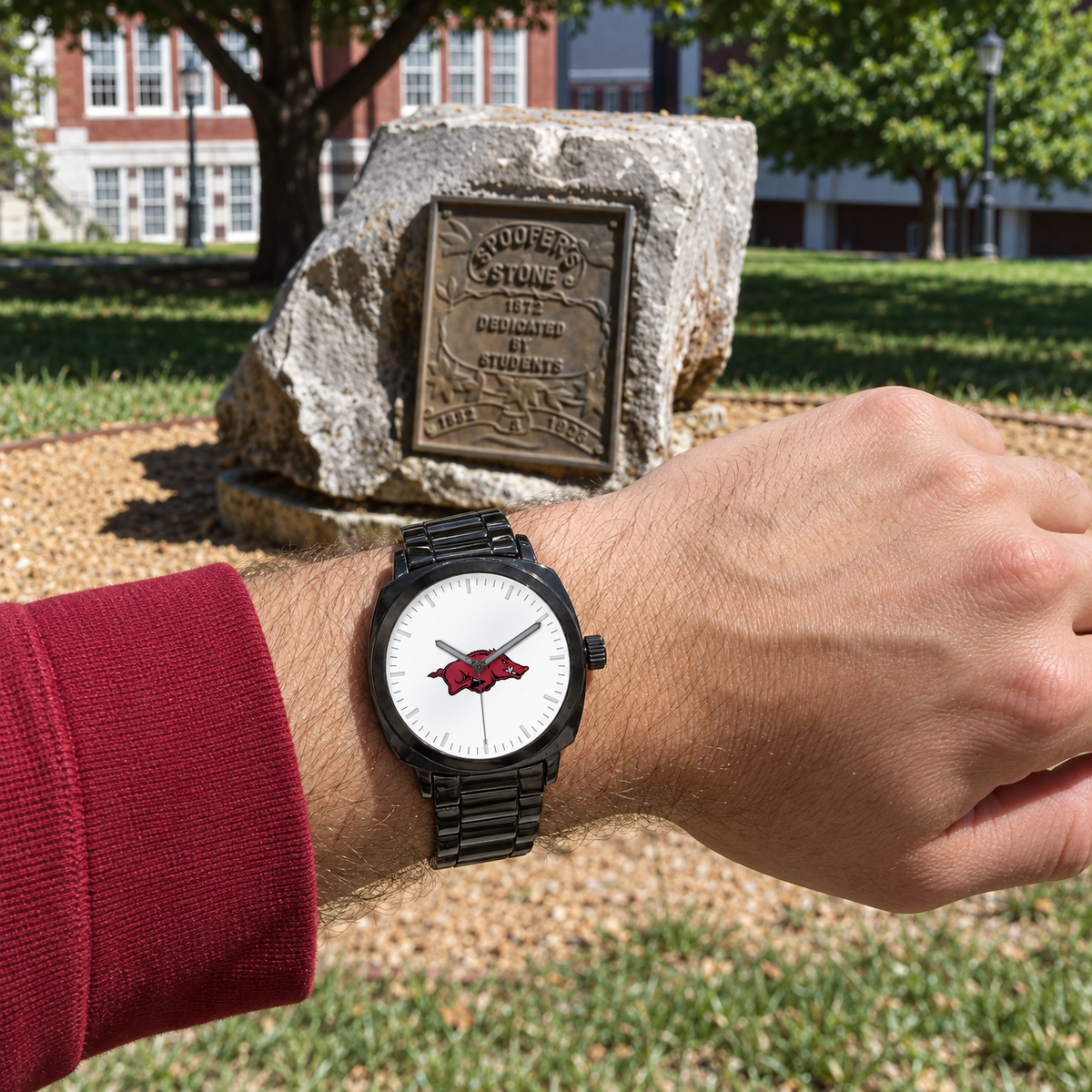 Love notes in limestone - Arkansas Razorbacks watch
