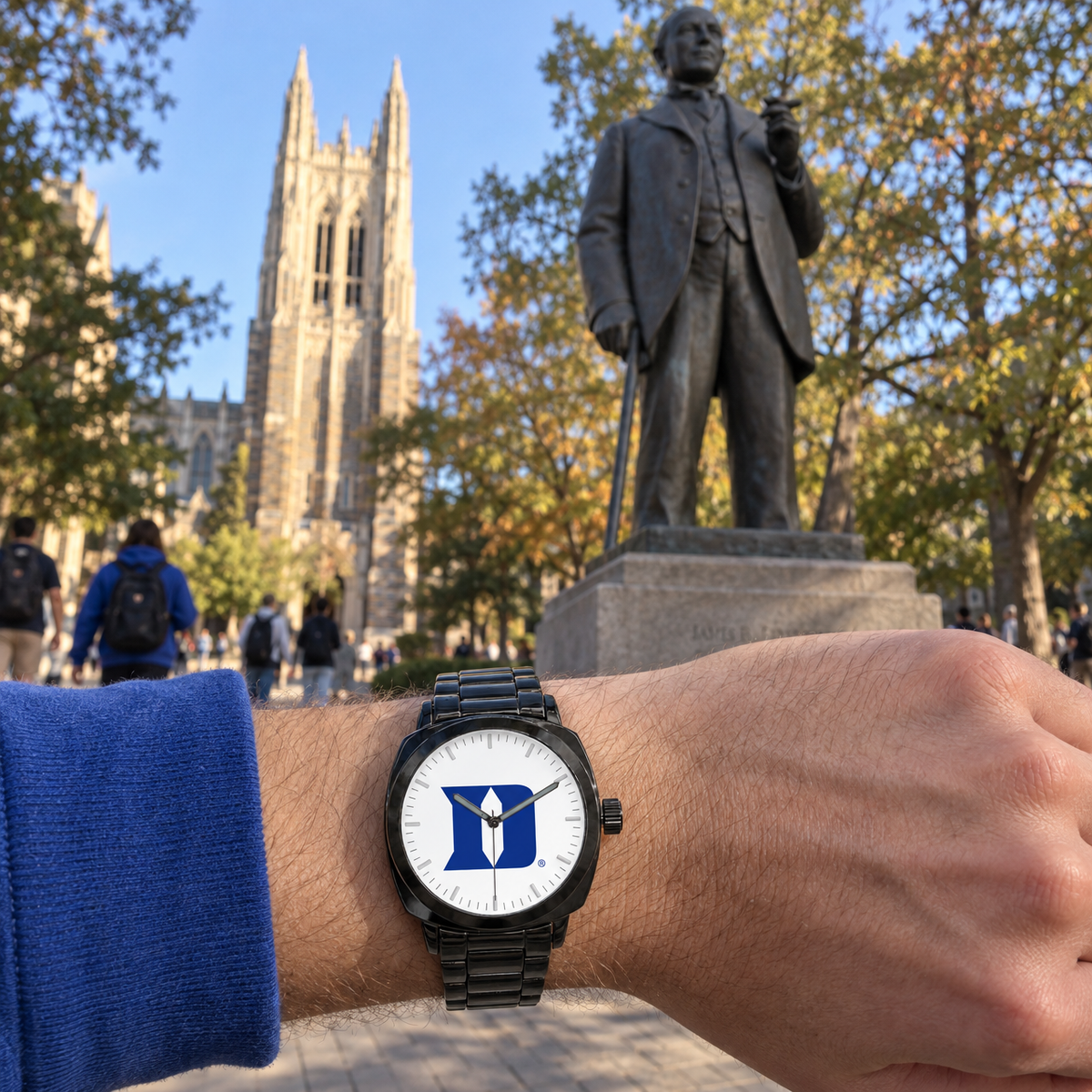 Eight feet of bronze - Duke Blue Devils watch