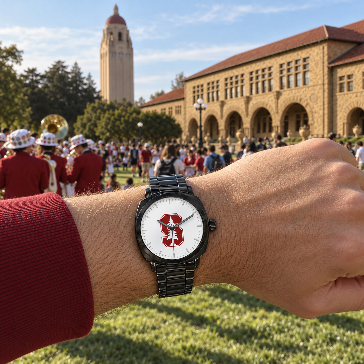 Band before professors - Stanford Cardinal watch