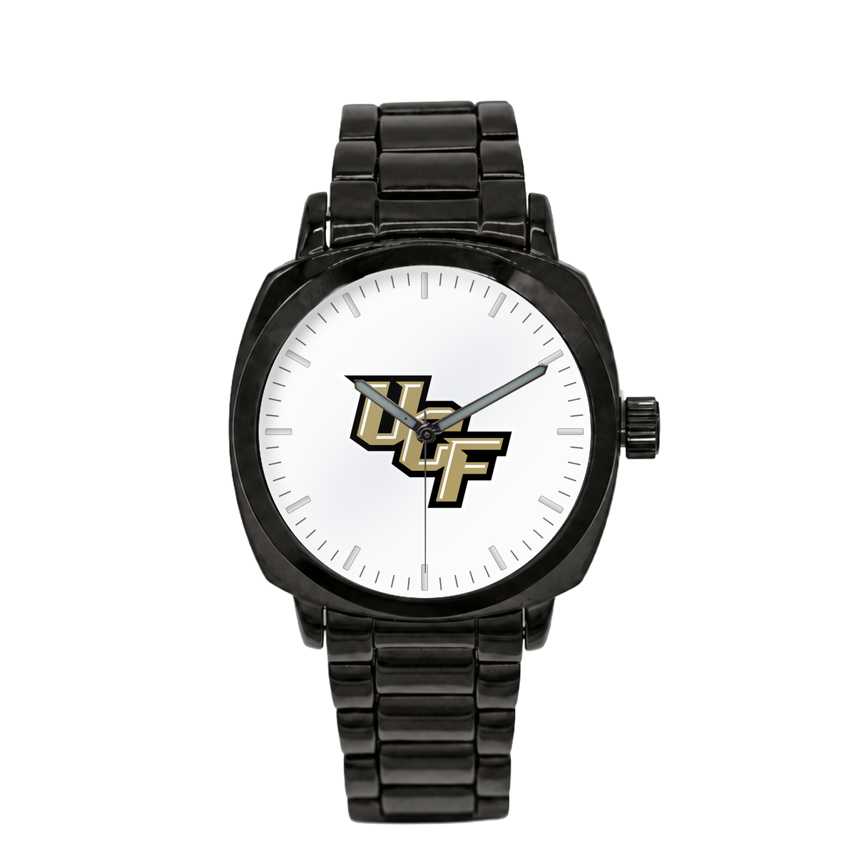 UCF Knights Black Metal Oval watch with black metal bracelet