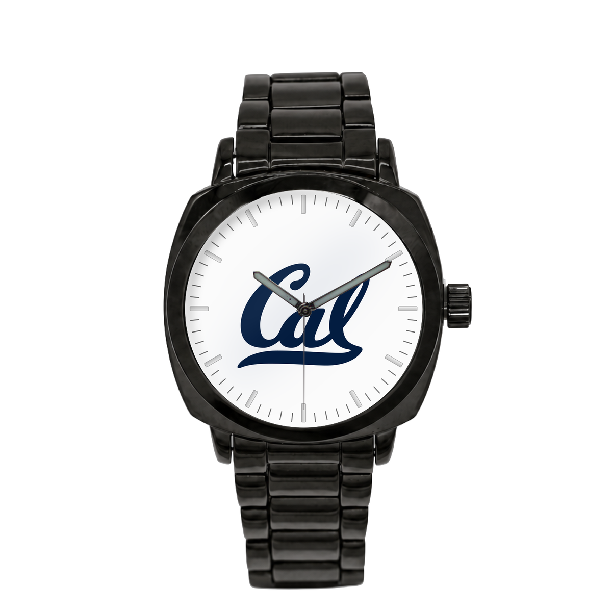 California Golden Bears Black Metal Oval watch with black metal bracelet