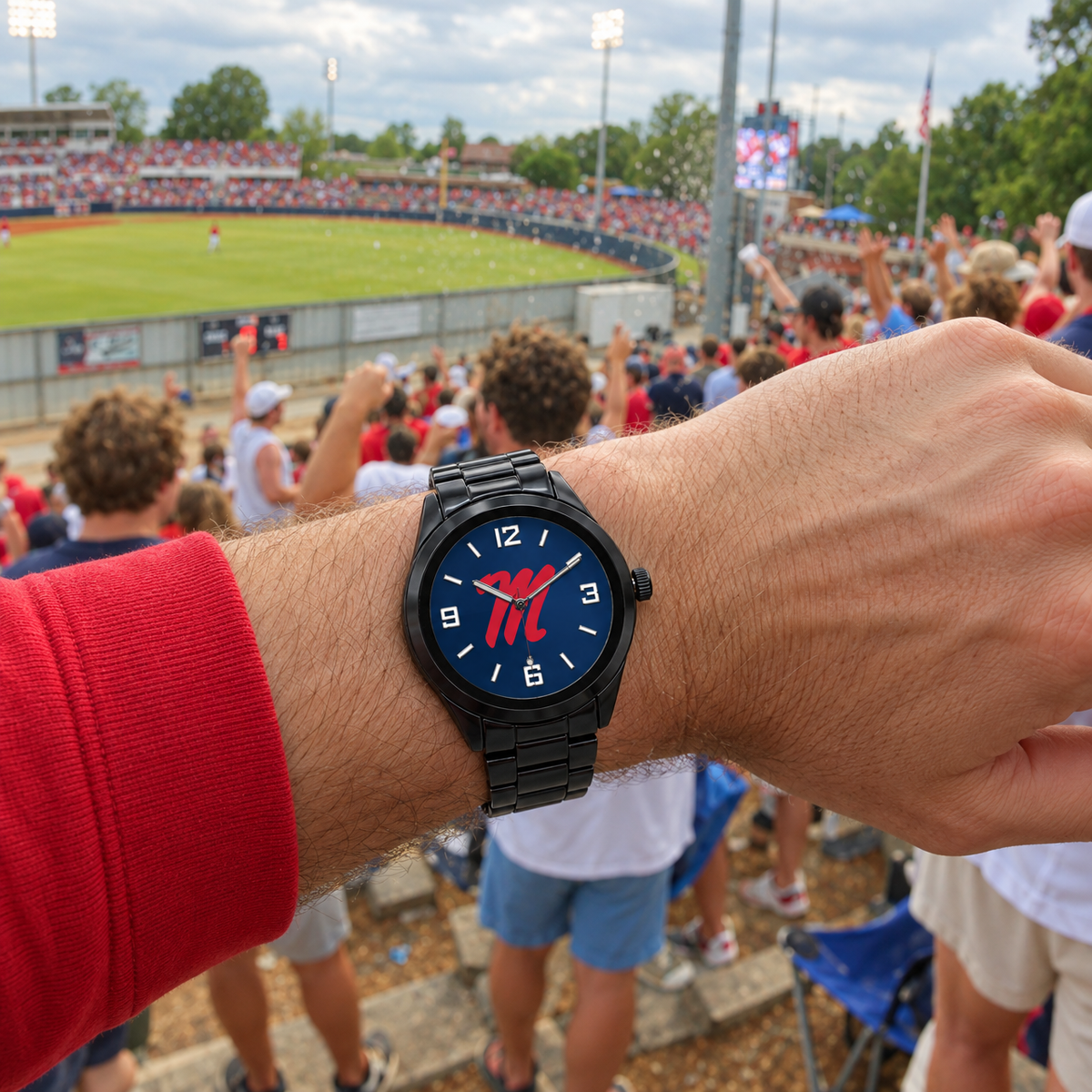 Messages on a baseball - Ole Miss Rebels watch
