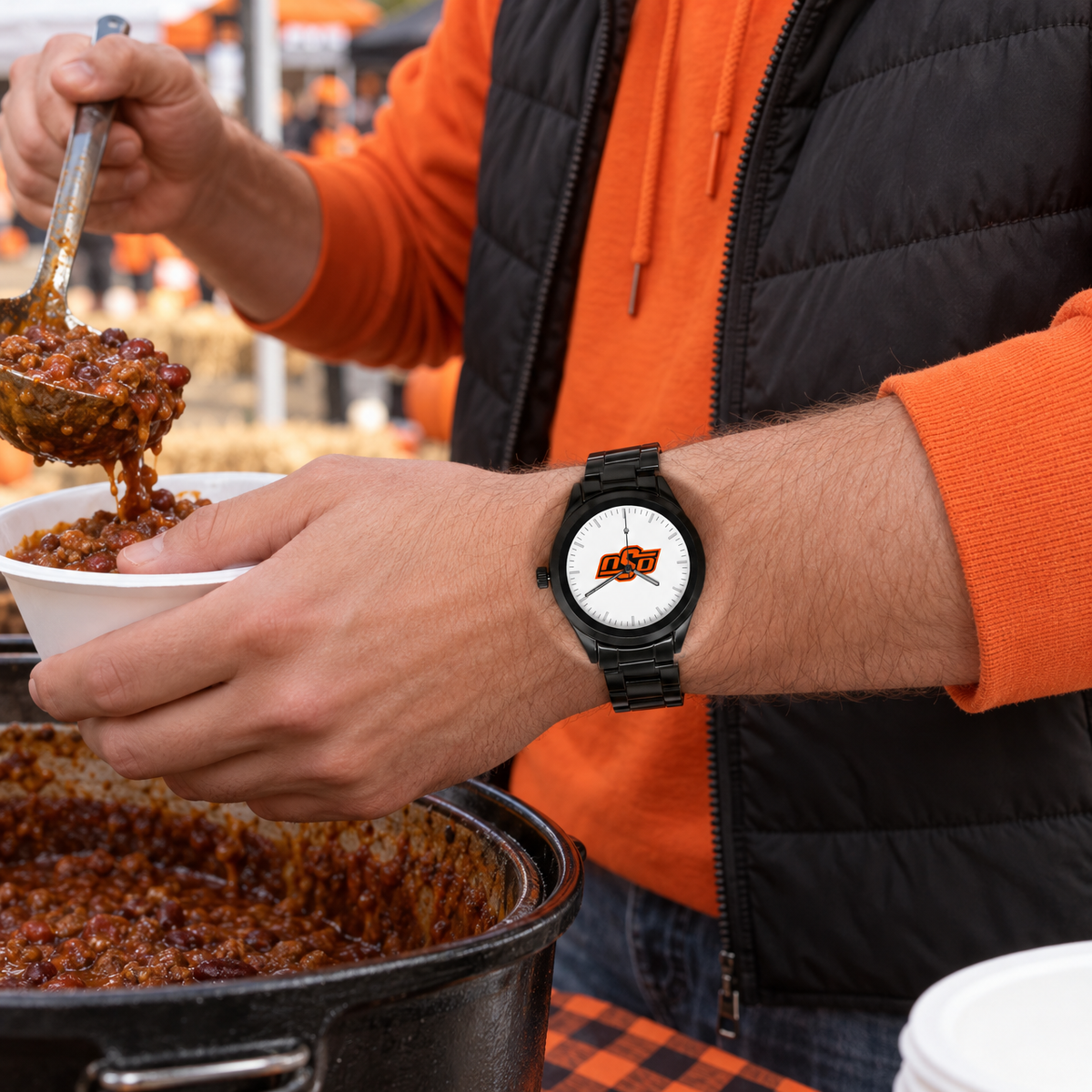 Harv Carv and the chili pot - Oklahoma State Cowboys watch