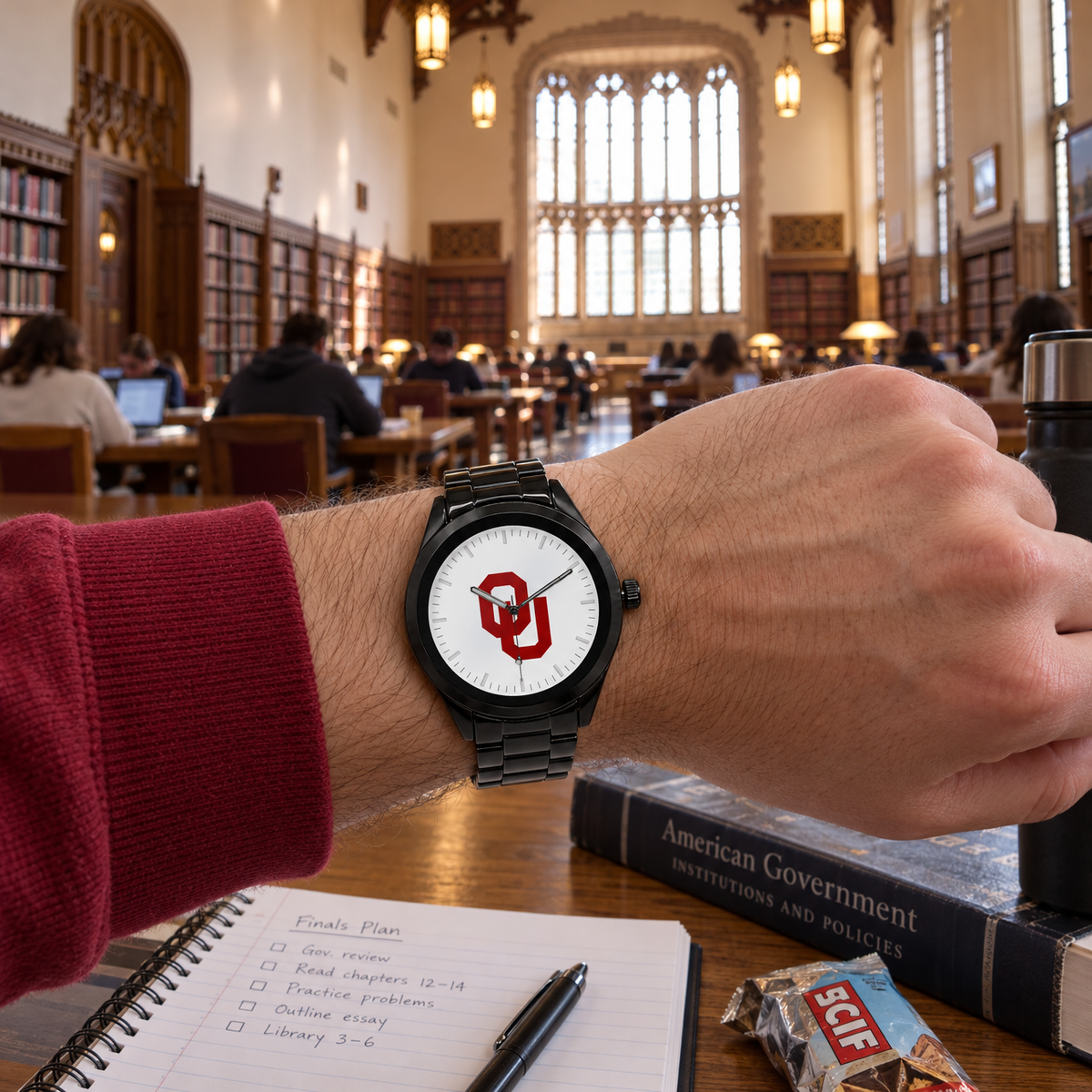 Finals week, quiet room - Oklahoma Sooners watch