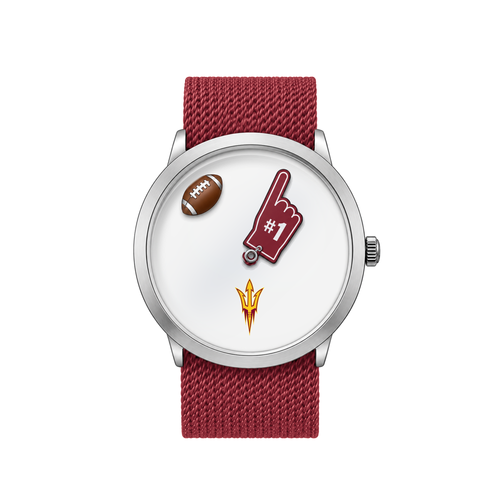 Arizona State Sun Devils Football Watch with red nylon band
