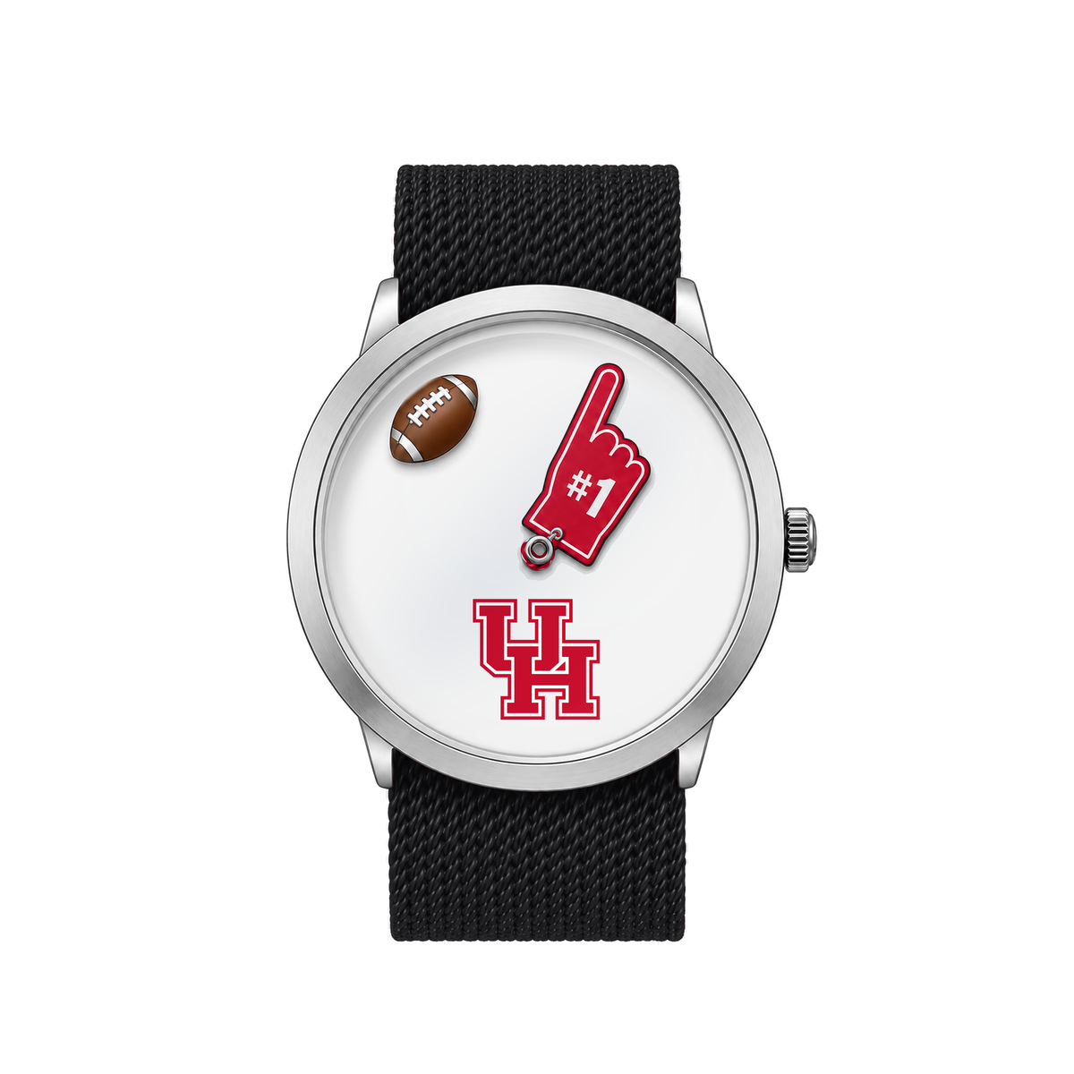 Houston Cougars Football Watch with black nylon band