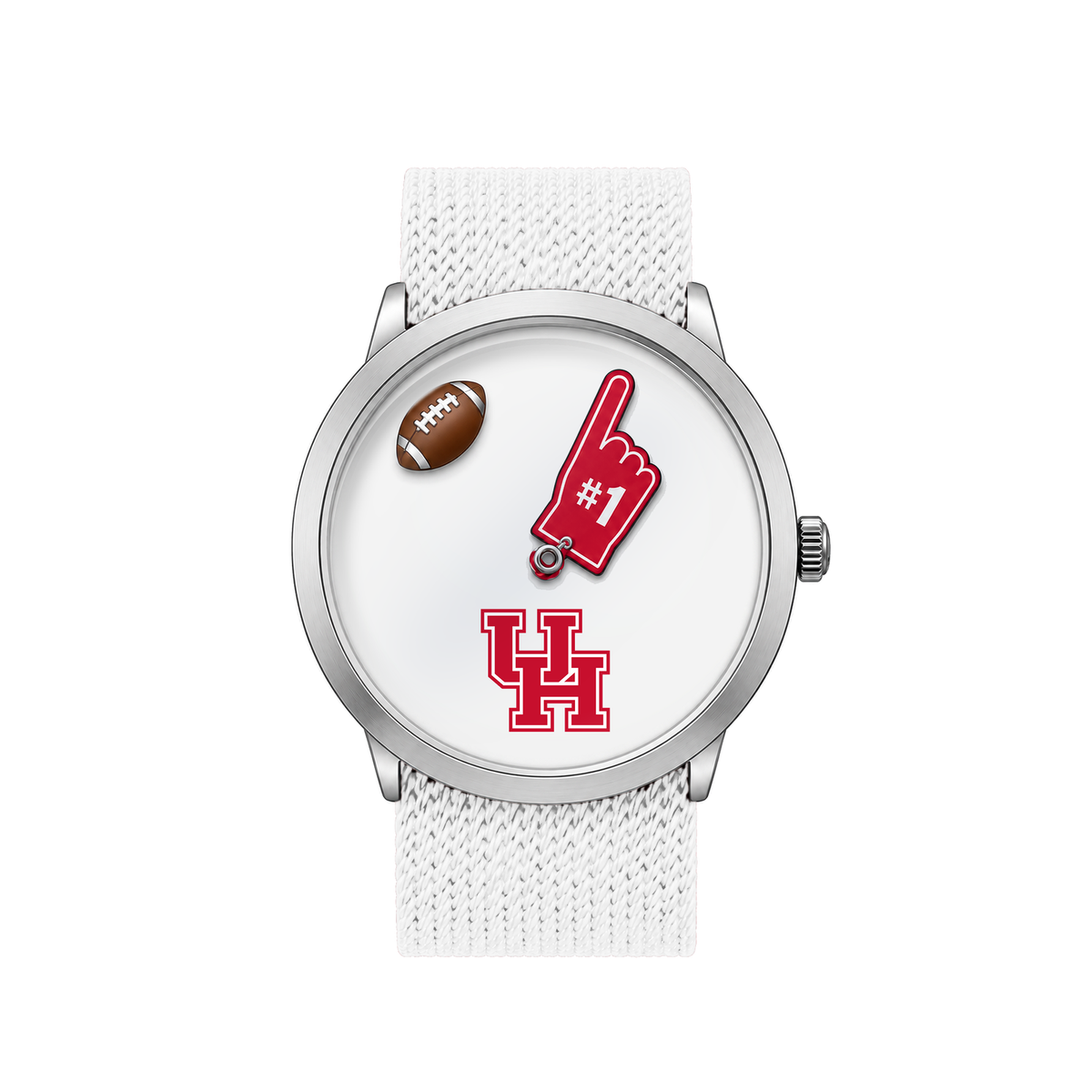 Houston Cougars Football Watch with white nylon band