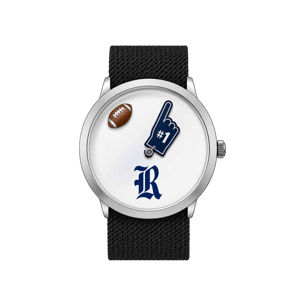 Rice Owls Football Watch with black nylon band