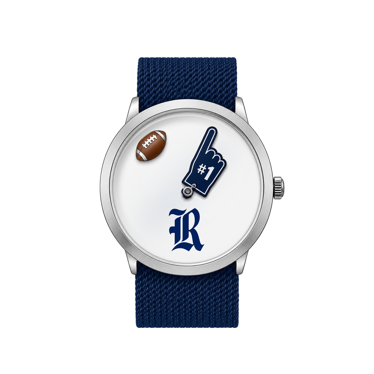 Rice Owls Football Watch with navy nylon band