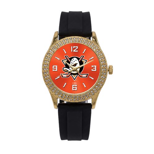Anaheim Ducks Gold Metal Diamond Watch