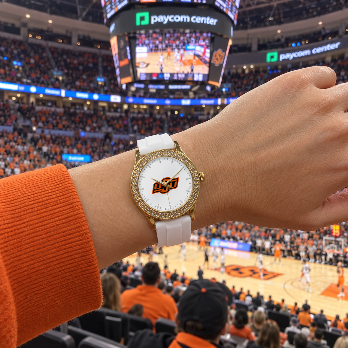 A bell clapper turned crystal - Oklahoma State Cowboys watch