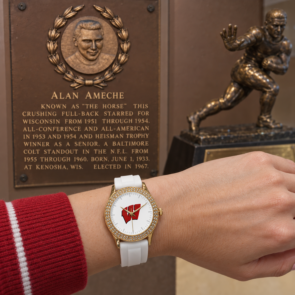 The Horse keeps his trophy - Wisconsin Badgers watch